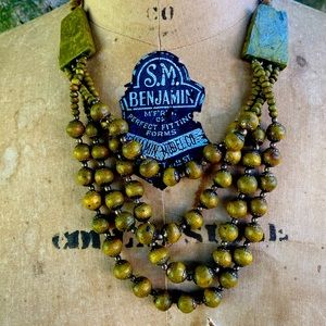 Bohemian tribal earthy tone necklace